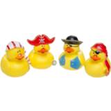 👉 Badeendje kinderen 12x Badeendjes piraten badspeelgoed 5 cm