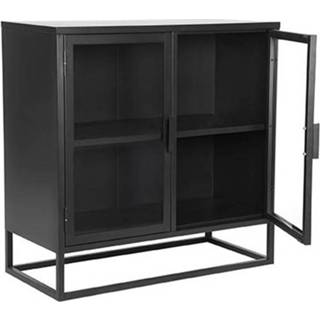 Vitrinekast zwart metaal Label51 Level - 85x40x85 Cm 8718885277517