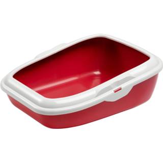 👉 Kattenbak rood wit Ferplast Moderna 43,5 X 56 Cm Rood/wit 8719817774920