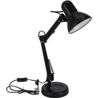 👉 Verstelbare bureaulamp zwart metaal Gebor - Tafellamp Lamp Op Voet Verstelbaar Industrieel Design 8720359708021