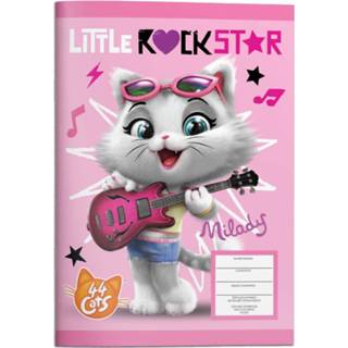 👉 Notitieboek roze papier meisjes 44 Gatti Cats 17 X 24 Cm 5205698527289