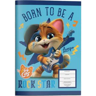 👉 Notitieboek blauw papier jongens 44 Gatti Cats 17 X 24 Cm 8720585150335