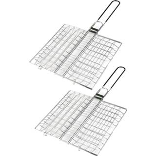 Grill 2x Stuks Bbq/barbecue Hamburger Klem 49 Cm - Barbecuepannen 8720576258941