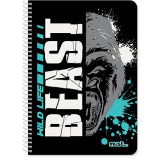 👉 Notitieboek zwart turkoois Must Game On 30 Cm A4 Zwart/turquoise 120 Vellen 8720585132010