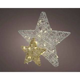 👉 IJzerdraad wit male Decoris micro LED ster 40 warm 40cm 8720194628003