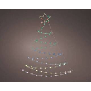 👉 Kerstboom male Micro LED verlichte om op te hangen veelkleurig 78x110cm 8720194627761