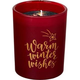 👉 Geurkaars rood male Spaas :Warm winter wishes: Ø8x9,5cm 5411708177287