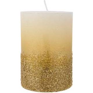 👉 Kaars wax goud male Decoris zelfdovende binnen Ø7x15cm 8719152226580