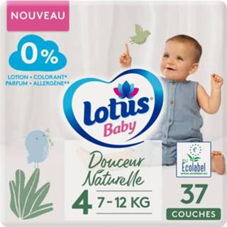 👉 Verpakking 4 7 baby's Lotus Baby Natural Softness Luiers Maat - Tot 12 Kg Met 37 7322541335865