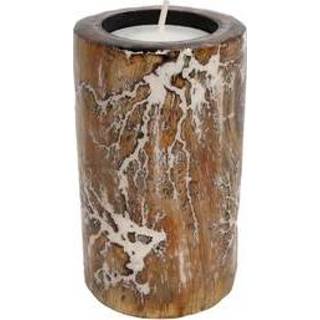 👉 Kaars hout male Tealight 6x6x10cm 8713219375181