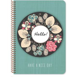 👉 Notitieboek Must Blossom 25 X 17 Cm B5 Zeeblauw 120 Vellen 8720585132881