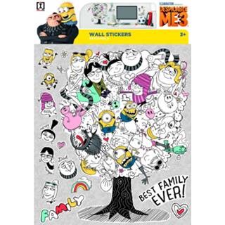 👉 Muursticker wit vinyl Imagicom Minions Three Junior 50 X 70 Cm 8055515350104