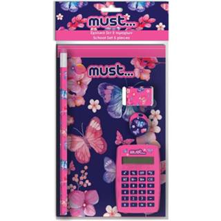 👉 Roze blauw meisjes Must Schoolspullen Butterfly Roze/blauw 5-delig 5205698509100