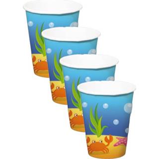 👉 Beker 12x Zeemeermin Themafeest Bekertjes 350 Ml - Feestbekertjes 8720576424360