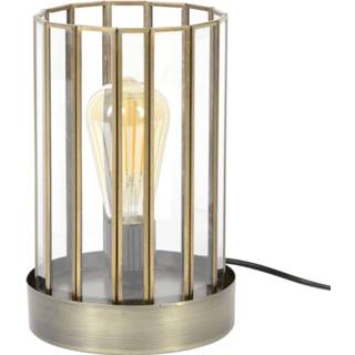 👉 Tafellamp glas Livin24 Industriële Abby Cilinder Brons 8720168881861