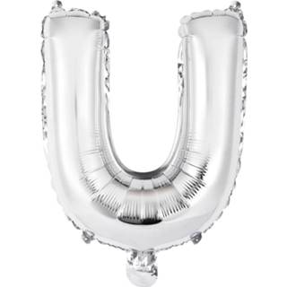 👉 Folie zilver Amscan Letterballon U 34 Cm 194099035392