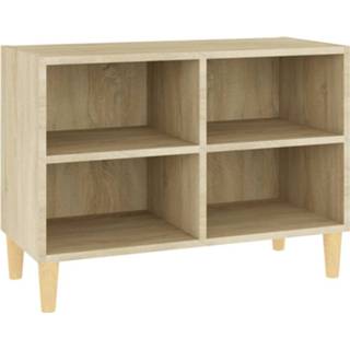 👉 Houten Vidaxl Tv-meubel Met Poten 69,5x30x50 Cm Sonoma Eikenkleurig 8720286357354