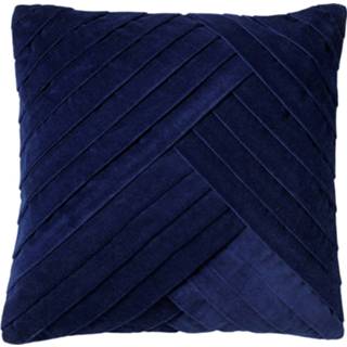 👉 Kussenhoes blauw Dutch Decor Gidi - Velvet 45x45 Cm Insignia Blue 8714165638887