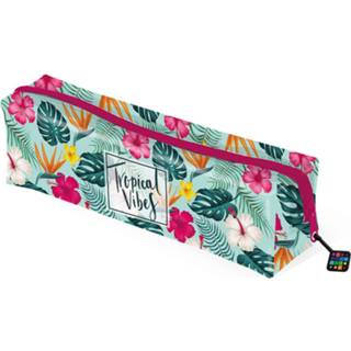👉 Etui groen roze I-total Tropical 19 X 5 Cm Lichtgroen/roze 8051128668094