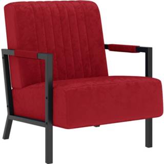 Fauteuil wijnrood fluweel Vidaxl 8720286198599