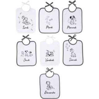 👉 Slab katoen polyester Disney Lot Van 7101 Dalmatiërs Slabbetjes - 20 X 25 Cm Veters Korte Spons 2x 150 Gr 50% 3148801043882