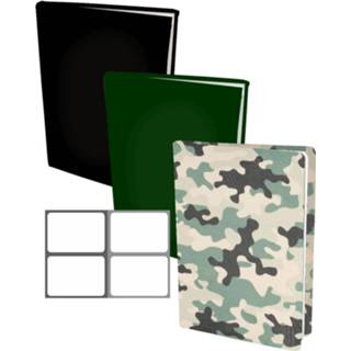 👉 Boekenkaft zwart groen x Assortiment Rekbare Boekenkaften A4 - 2 Camouflage Inclucief Labels 9098998035594