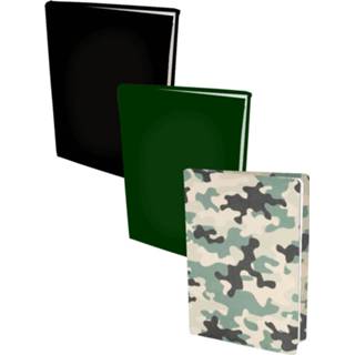 👉 Boekenkaft zwart groen x Assortiment Rekbare Boekenkaften A4 - 2 Camouflage 9098998035600