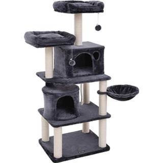 👉 Mand XXL mannen Luxe Katten Krappaal Met Hangmat & Huisjes - Activity Center Grote Klimpaal Speelset 8719984504764