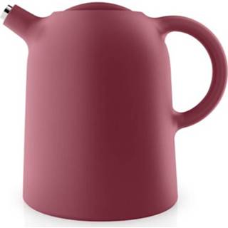 👉 Thermoskan rood glas RVS Eva Solo Thimble 1 Liter 16 X 20 Cm Glas/rvs 5706631202008
