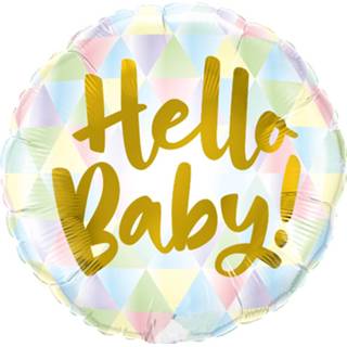 👉 Folieballon pastel goud baby's Folat Hello Baby! 45 Cm Folie Pastel/goud 71444880053