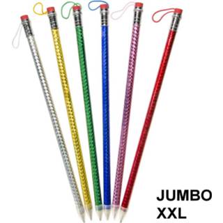 👉 Potlood XXL Decopatent® Uitdeelcadeaus 12 Stuks Jumbo Glitter Potloden - 6426041976946