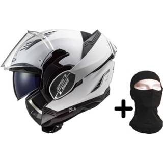 👉 Helm wit Ls2 Valiant Ii Modulaire + Bivakmuts 6934432855737