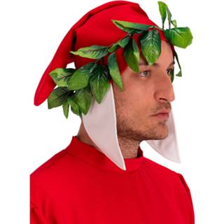 👉 Hoed rood groen canvas mannen Carnival Toys Dante Alighieri Heren Rood/groen 8004761039608