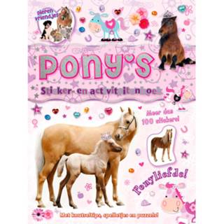 👉 Stickerboek papier Rebo Productions Pony's Dierenvriendjes 9789036631419