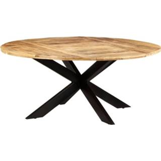 👉 Eettafel mannen Vidaxl Rond 175x75 Cm Ruw Mangohout 8720286105764