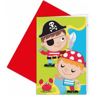 👉 Wenskaart papier Procos Wenskaarten Piraten 14 X 9 Cm 12-delig 5201184882559