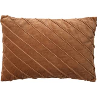 👉 Sierkussen bruin Dutch Decor Paco - Velvet 40x60 Cm Tobacco Brown 8714165639402