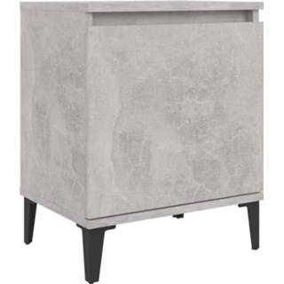 👉 Nachtkastje metalen Vidaxl Met Poten 40x30x50 Cm Betongrijs 8720286356500