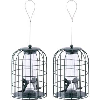 👉 Voedersilo metalen 2x Stuks Vogel Voedersilos/voederkooien 26 Cm - Vogelvoederhuisjes 8720576221266