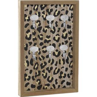 👉 Sleutelkast houten Luipaard Print 20 X 30 Cm - Sleutelkastjes 8424001642007