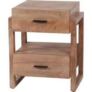 👉 Nachtkastje mannen Dimehouse Industriële 55x45x40 Cm Kobi 2 Lades Mangohout 8720239801736