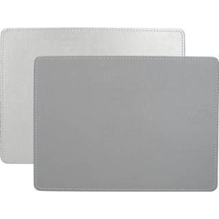 👉 Placemat kunstleer zilver Creative Tops Placemats 29 X 21,5 Cm 4 Stuks 5050993347335