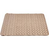 👉 Badmat bruin Badmat/douchemat Anti-slip Mocca Geweven Patroon 50 X Cm - Badmatjes 8430852683465