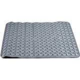 👉 Badmat Badmat/douchemat Anti-slip Steengrijs Geweven Patroon 50 X Cm - Badmatjes 8430852683458