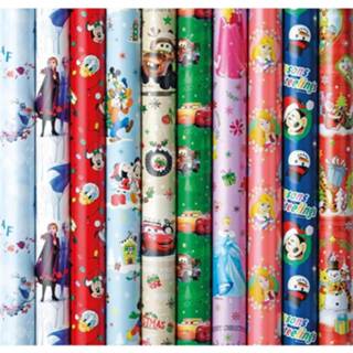 👉 Cadeaupapier kinderen Disney 2 Assortiment Inpakpapier Kerstpapier Voor - 200 X 70 Cm 5 Rollen 9098998009847