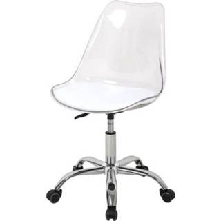 Bureaustoel - Zitschaal En Kussen h ronny transparante wit Bureaustoel transparante wit - Zitschaal En Kussen L 52 X D H 88 Cm Ronny 3612408739184