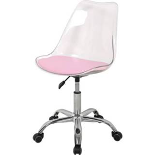 👉 Bureaustoel transparante roze - Schaal En Kussen L 52 X D H 88 Cm Ronny 3612408739191