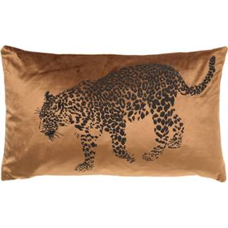 👉 Dutch Decor Sula - Sierkussen Met Dierenprint 30x50 Cm Tobacco Brown