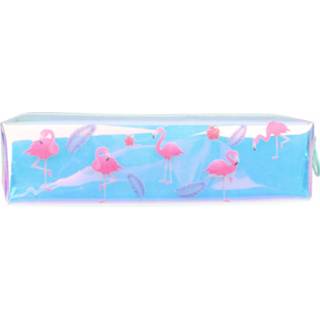 👉 Etui polyester zilver I-total Flamingo 20 X 4 Cm Holografisch 8720585120857