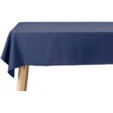 👉 Tafelkleed blauw katoen polyester Donkerblauw Van Katoen/polyester Met Formaat 140 X 250 Cm - Basic Eettafel Tafelkleden 7141224654334